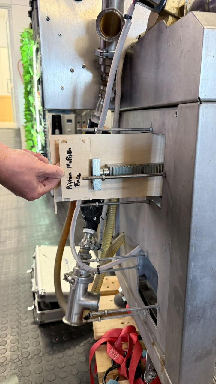 Cardboard cutout in machine